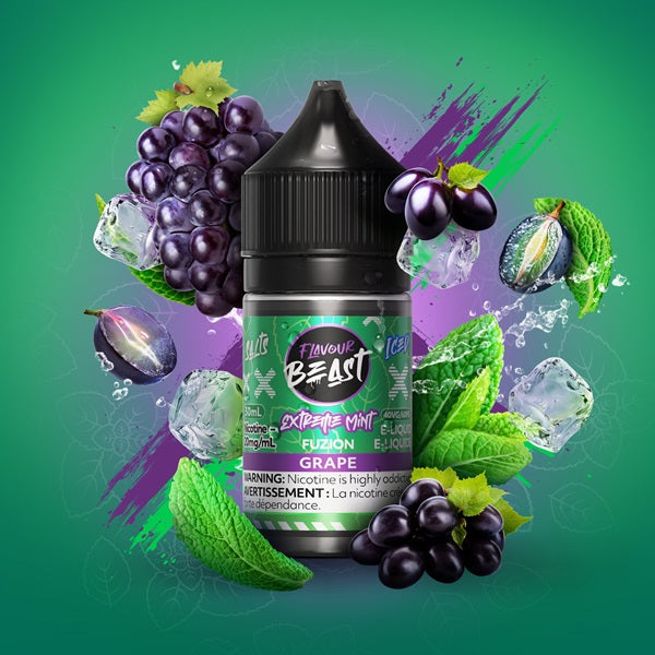 Flavour Beast SALTS - Extreme Mint Fuzion Grape ICED